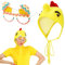 Neer 2 Stück Karneval Mütze und Brille Set Neuheit Party Hut Lustige Sonnenbrille Cosplay Kostüm Accessoires (Küken)