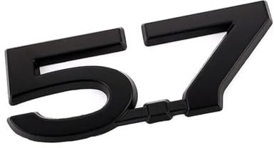 AQXYWQLL Autoaufkleber, Emblem, Abzeichen, Kofferraumaufkleber, 5,7 Liter, HEMI-Logo, Fronthaubengrill, kompatibel mit 1500 2500 3500 Challenger Charger(Color:5.7 Black Sticker)