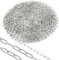 Ziamzra Edelstahlkette Gliederkette Meterware 8 M 1,2 mm Kette Metall Stahlkette Gliederketten Verlängerungskette Rundstahlkette Ankerkette für Hundekette Schaukeln Ketten Ankerkette Hängesessel