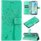 Hancda Phone Case for Samsung Galaxy A16 5G / A16 4G Leather Case with Tempered Glass Screen Protector Wallet with Card Holder Flowers Design Magnetic Case Flip Cover for Samsung A16 5G/4G,Green