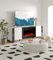 M.C.Haus Modern TV stand, suitable for TVs up to 75 inches and 75 inches, 12 colours, electric fireplace 900 W/1800 W, 2 cabinets, white