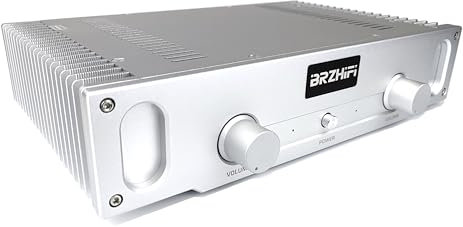 BRZHIFI A1S Pure Classe A Amplificateur Audio HiFi Ampli de Puissance Stéréo 20 W×2 2,0 Canaux (Argent)