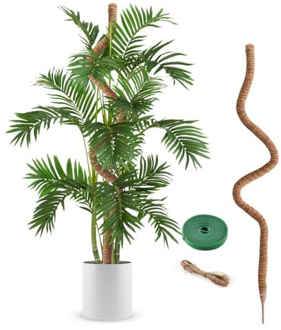 DEVELOP Moosstab für Monstera Flexibel - 120 cm Pflanzen Rankhilfe mit Zubehör, Kokosstab Pflanzenstütze für Kletterpflanzen im Innenbereich