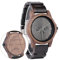 LMWOOD Personalisierte Holzuhr für Männer, gravierte Uhr, Walnuss-Uhr, verstellbares Holzband, Weihnachtsuhr für Ehemann und Vater, Mondphase