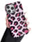 DEFBSC Case for iPhone 14 Pro, Cute Pink Leopard Print Aesthetic Trendy Pattern for Women Girls Slim Durable Bumper Shockproof Hybrid Hard Back Phone Cover, Cheetah/Glossy