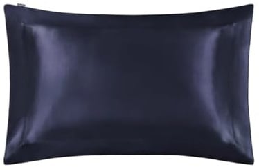 GIYXHU D-sidenörngott oxfordsiden örngott med hårfläns, hemtextil, hårskydd, sängkläder örngott (djupblå, 50x60 cm)