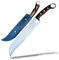 Jungle Machete – 40,6 cm lange Klinge, handgeschmiedete robuste Machete, voller Tang, 5160 Blattfederstahlklinge, gehärtet und geschärft, Griff aus Palisander, inklusive Lederscheide