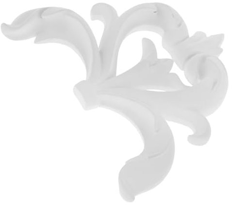 HOMSFOU Wandecken Dekoration Selbstklebende Tapete Wandaufkleber Ornamente Geschnitzte Eckaufkleber Retro Tapetenaufkleber Für Wände Applikationen Für Möbel Harz Weiß