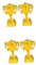 OUNONA 2 Set Decorazione Piccolo Tazza Compleanno Decorazioni Glitter Toppers Nome Mini Coppa Tombola Torta Ragazzo Golden Trophy Divertente Plastica D'oro 2 Pezzi*2