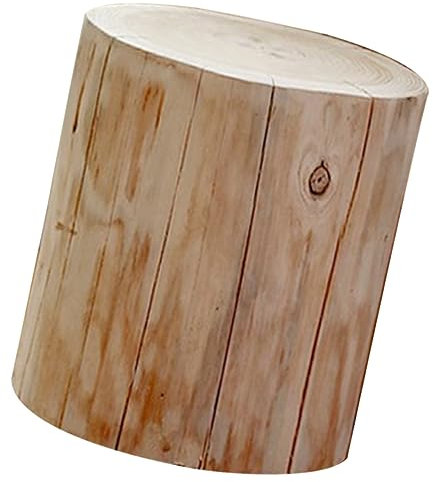 UKCOCO Tabouret Souche Arbre Naturel Petit Tabouret pour Tout-Petit Escabeau Extérieur Intérieur