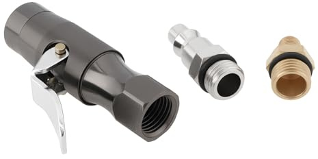 LT Easiyl 200PSI Lock-On Tire Inflator Air Chuck with Dual-Jaw Clamp 1/4 NPT Female Thread Compatible with Schrader Valve
