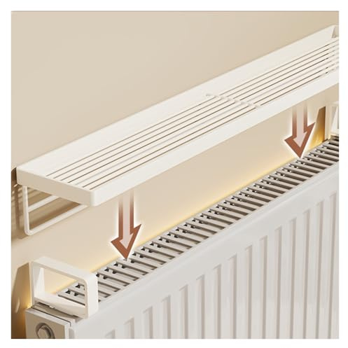 QSTGX Tablette Radiateur Fonte Console Radiateur pour Le Rangement et la décoration dans la Chambre, la Salle de Bain, Le Salon ou la Cuisine(White,15.75 in/40cm)