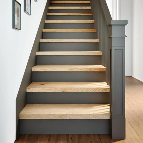 Owoxanthellate Treppenstufen 80x30x2 cm unbehandelte Eiche massiv Holz 4er Set Modernes Design Robust & Langlebig für Wohnzimmer Flur Schlafzimmer