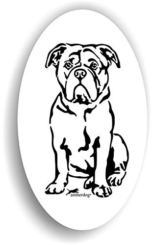 amberdog Hunde Continental Bulldogge Sticker Auto Aufkleber Art.ST0224, Autoaufkleber Wohnmobil Wohnwagen