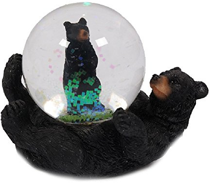 Glitzerkugel Schwarzbär Schneekugel Tier Tiere Bär Bären Schneekugeln