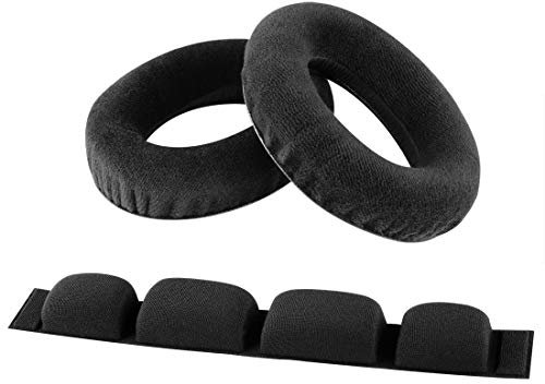 Geekria Replacement Earpad and Headband Set Compatible with Sennheiser HD580, HD600 Headphones, Repair Parts Suit (Black)