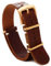 NATO-Uhrenarmband, Zulu-Band, Leder, Militär-Stil, geölt, lang, braun, Whiskey, Leinen, stilvolle Edelstahl-Schnalle, wählen Sie Größe 18 mm, 20 mm, 22 mm, 24 mm, roségold, 18 mm, NATO