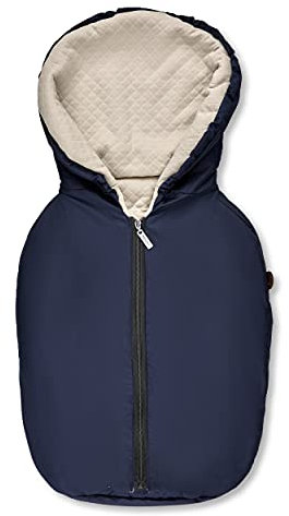 ABC Design Fußsack Tulip Diamond Edition – für Babyschale Tulip – eingearbeitete Schlitze für Gurtführung & sichere Anbringung des Gurtsystems im Auto – Farbe: navy