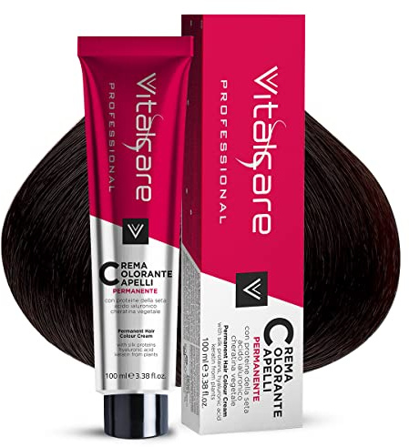 Vitalcare | Professional Professional Permanente Coloration, Haarfarbe mit Seidenprotein, Nr. 7/4, Kupferblond, Multipack 3 x 100 ml