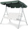 RELAX4LIFE Sonnendach UV-Schutz, Ersatzdach Wasserabweisend, Dachbezug für Hollywoodschaukel, Dachplane Farbwahl, Schaukeldach 160g Polyester, Gartenschaukel Kein Ausbleichen (196 x 109 cm, Grün)