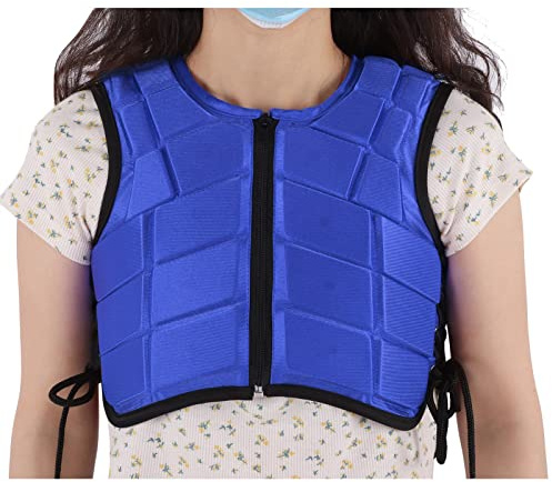 Restokki Chaleco protector ecuestre para niños, chaleco ecuestre de seguridad profesional, acolchado EVA, protector de cuerpo para montar a caballo, ropa deportiva, chaleco de absorción de golpes para niños y niñas