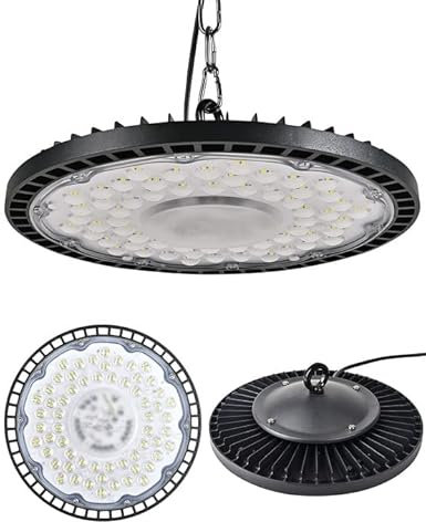 treoir LED UFO Industrielampe,300W LED Hallenstrahler Superhell 30000LM Hallenbeleuchtung Led,IP65 Wasserdicht 6000-6500K Kaltweiß LED Werkstattbeleuchtung für Garage Fabrik (1pcs,300W)