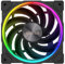 Akasa SOHO AR14, 140 mm Addressable RGB PC Fan PWM Fan up to 1800 RPM, 5V 3 Pin ARGB LEDs, Quiet Fan for Computer Cases, CPU Cooler and Heatsink, AK-FN119