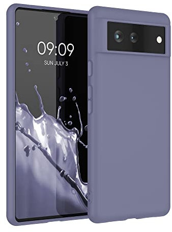 kwmobile Hülle kompatibel mit Google Pixel 6 Hülle - weiches TPU Silikon Case - Cover geeignet für kabelloses Laden - Lavendelgrau matt