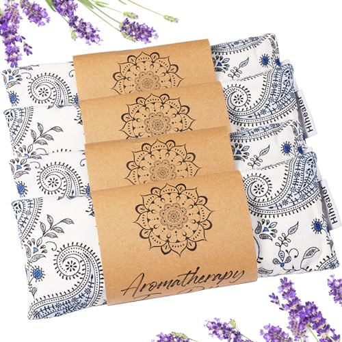 Hihealer 2er / 4er-Pack Augenmaske Gewichts-Augenmaske mit Lavendel-Aromatherapie für Schlaf, Yoga, Meditation und Selbstpflege, entspannende Accessoires Weihnachtsgeschenke für Frauen Mütter