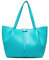 PATRIZIA PEPE Shopper Tasche Pepe City Media Azure Shopper Hellblau Blau Damen 35 x 23 x 13 cm, Azure