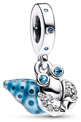 PANDORA. Charm Anhänger Einsiedlerkrebs, leuchtet im Dunkeln 792700C01., sterlingsilber