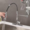 SkyPanda Küchenarmatur, Chrom Silber Mixer Waschbecken Wasserhahn, 360° Schwenk, festes Kupfer Material, 3 Spray Modi Pull Down Hahn (Chrom)