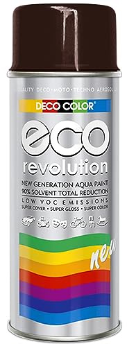 Deco Color ECO Lackspray 400ml nach RAL - neutraler Geruch - für Styropor geeignet - zur Lackierung von Metall, Holz, Keramik, Glass, Flechtwerk, Stoff (1 Dose ECO RAL 8017 Schokoladenbraun Glanz)