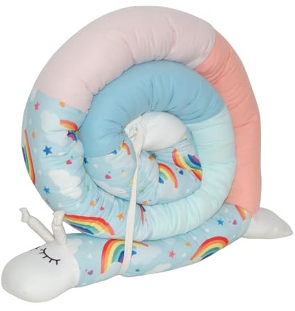 Bettschlange/Bettschnecke XXL (Motiv Regenbogen (2)) Länge 250cm **personalisierbar** Seitenschläferkissen