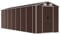 vidaXL Gerätehaus, Gartenhaus mit Schrägdach Griffe, Gartenschuppen Schuppen mit Stauraum, Geräteschuppen Metallschuppen, Braun 191x640x198 cm Verzinkter Stahl