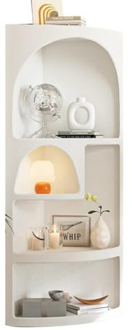 CLALOC Eckschrank Eckregal Dreieckig, Modernes Minimalistisches Organizer Regal, Wohnzimmer Schlafzimmer Eckregal Seite Büro Schule Bücherregal Regal