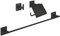 GROHE Start Cube, Bad Accessoire Set 3in1 ohne Bohren (Toilettenpapierhalter, Handtuchhalter, Badetuchhalter, zum Bohren oder Kleben, inkl Schrauben & Dübel, ohne Kleber), schwarz, 411242430