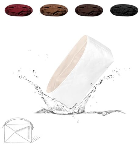 19Neat Thin Puzzle-Mini-Handtaschen-Organizer, leicht, tragbar, kompatibel mit Loewe Puzzle-Mini-Tasche, aus wasserdichter Dupont-Papier-Oberfläche und seidigem Satin-Futter (Kreide)