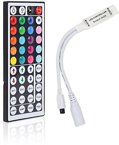 44keys IR LED Controller DC5-24V Wireless RGB Remote Controller with Receiver for 3528 5050 2835 SMD RGB LED Strip Lights