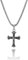 JVillion Glänzendes Kreuz-Anhänger Halskette Silber Herren, Box Kette, Iced Out, Y2K Schmuck, Streetwear Modeschmuck, Edelstahl, 50-60cm, Wasserfest & Nicht-Abfärbend (50)