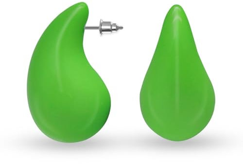 Soul-Cats große Tropfen Ohrringe Ohrstecker in der Farbe: grün