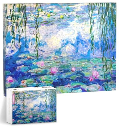 PieceRelax Puzzle Wandbild – Monet - Water Lilies | 366 Teile | DIY-Puzzle zum Aufhängen | Wanddeko für Zuhause & Büro [HN1431]