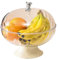 Dbvnnsy Panier de fruits avec couvercle, 9,7 x 9,5 pouces, Bol de piédestal transparent avec trous de drainage, Bol décoratif pour comptoir de cuisine, Contemporary, Polypropylène (PP), Bowl à fruits