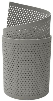 zaun|zu® Premium Sichtschutzstreifen GELOCHT | genarbte Oberfläche | 20% Lochmuster | PP für Doppelstabmatten | Sichtschutz Rolle | Polypropylen | Zaunblende | Made in Germany Steingrau 2,55m