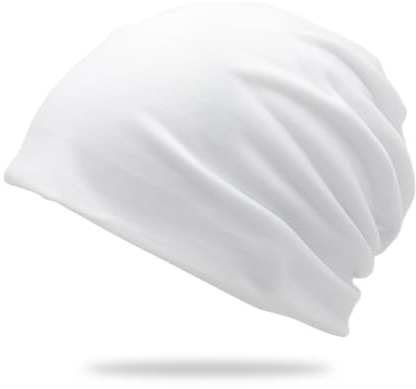 Slouchy Beanie Mütze,Dünne und Leichte Jersey Beanies,Chemo Kopfbedeckung Mützen,Unisex Winter Sommer Hüte,Laufmütze Elastisch Weich Jersey Mütze Hip-Hop Cap Pullover Hat für Herren Damen,Schwarz