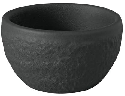 Villeroy & Boch - Manufacture Rock Blanc Eierbecher Schwarz, Spülmaschinenfest, Matte Schieferoptik, Modernes Design, Als Shotglas/Schnapsglas Verwendbar, Premium Porzellan