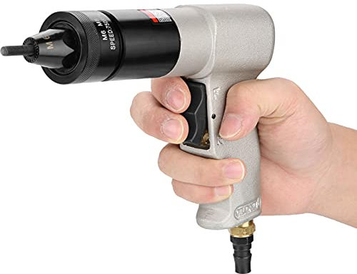 Pistola Fascinante Neumática, Diseño Automático, Ergonómico, Aplicación Amplia, Rápido con Chuck de Tuerca para Placa de Metal y Tubería, Rivéter Neumático, Herramienta de