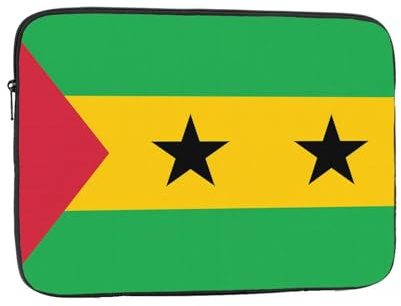 Nabear Hochwertige Laptop-Hülle, Flagge von Sao Tome und Principe, stoßfest und tragbar, Notebook-Innentasche, 10 Zoll, 12 Zoll, 13 Zoll, 15 Zoll, 17 Zoll