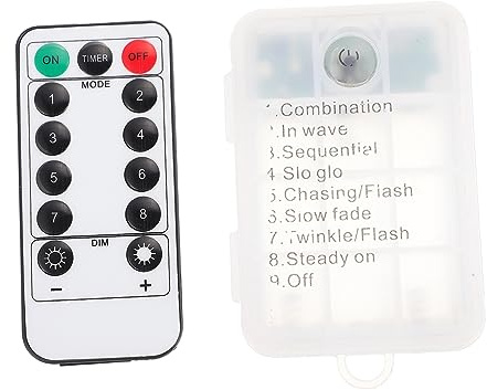 LIFKOME Remote Controlled String Lamp Battery Box with Timer and 8 Lighting Modes USB Battery Holder Box Made of Plastic Compatible for Indoor and Outdoor String Lights