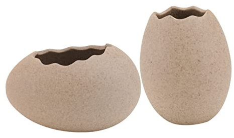 Luxshiny 2 Stück Keramik Blumenvase Hydrokultur Pflanzentopf Dekorative Eierschale Vase Für Schreibtisch Wohnkultur Mit Anti Rutsch Boden